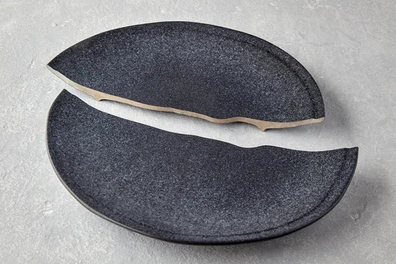 broken plate on the floor