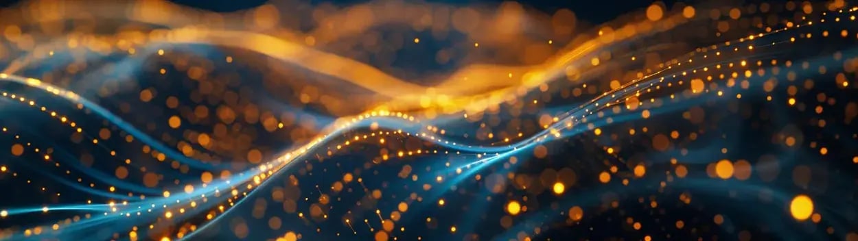 glowing waves and particles