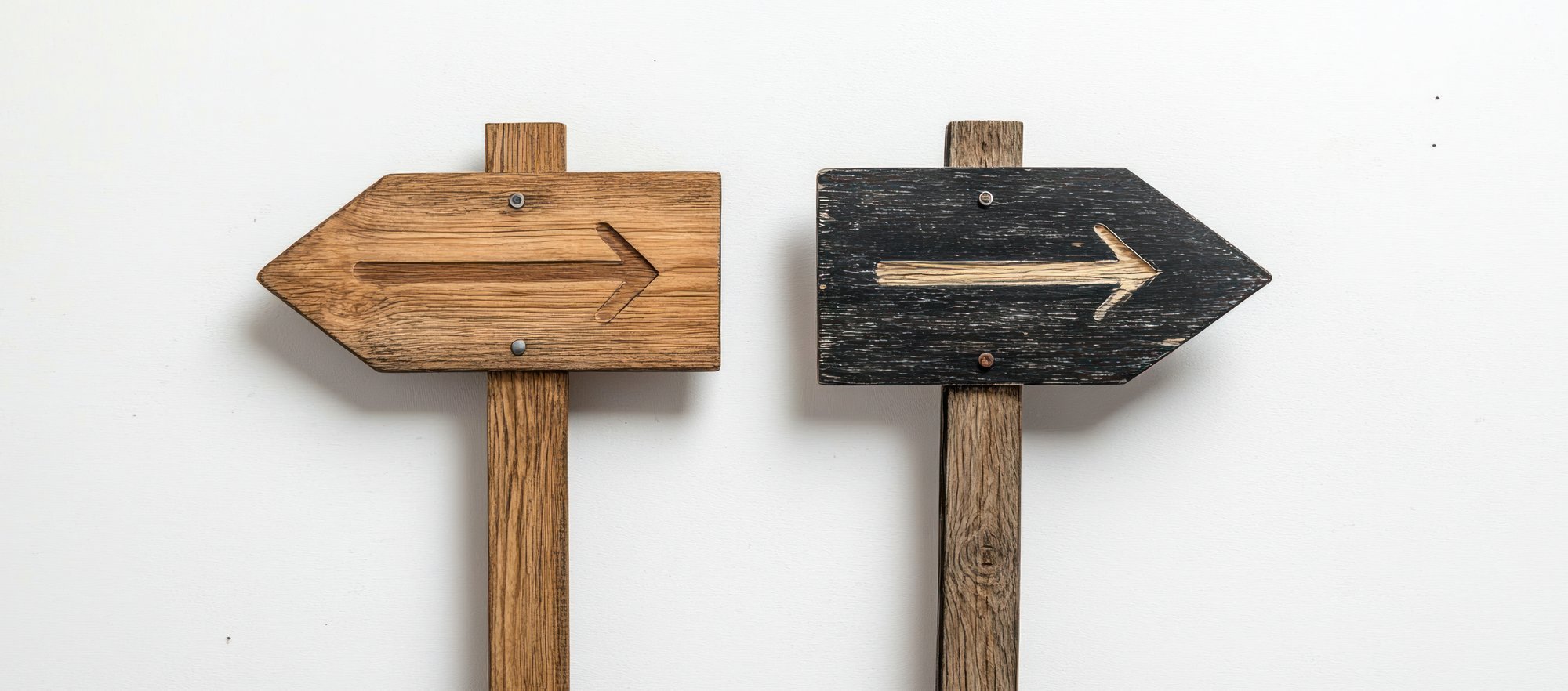 wooden-road-sign-with-arrow-white-background