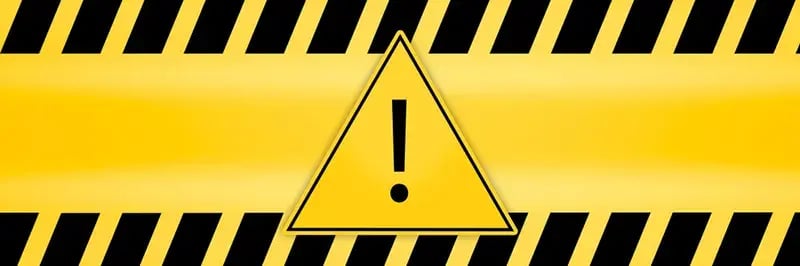 yellow warning banner